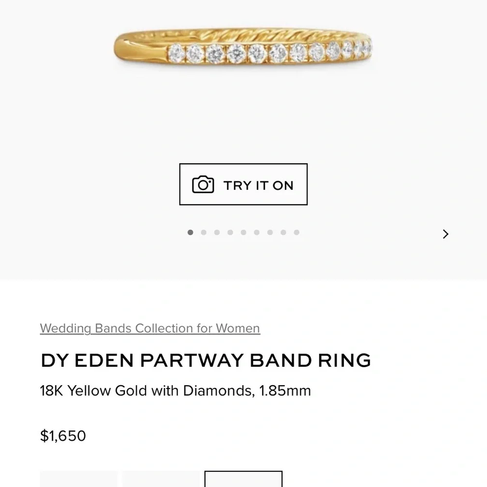 David Yurman Eden Partway Ring (pinky) - Picture 9 of 10